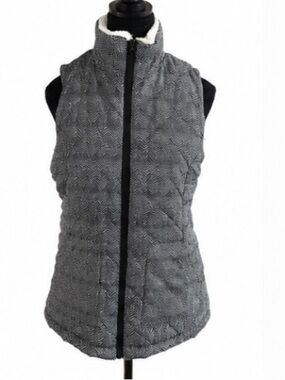 Maurices Faux Fur Lined Herringbone Vest Size S